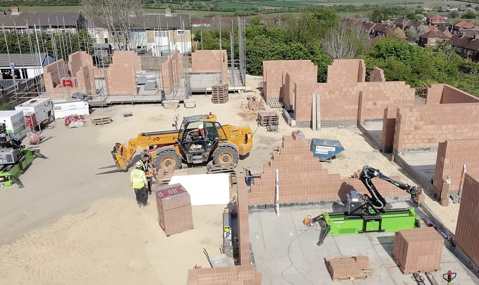 Bird's Eye view of a construction site